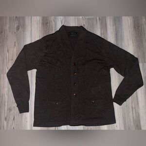 CC Filson Mens Button Down Cardigan Sweater Green Wool